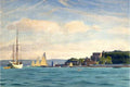 Boats off Brownsea Island Print