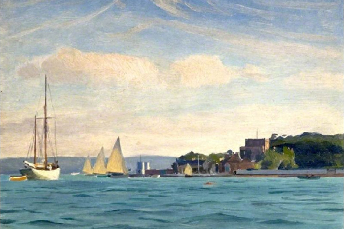 Notecard Single - Boats off Brownsea