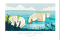Old Harry Rocks II A3 Print by Kevin Williamson