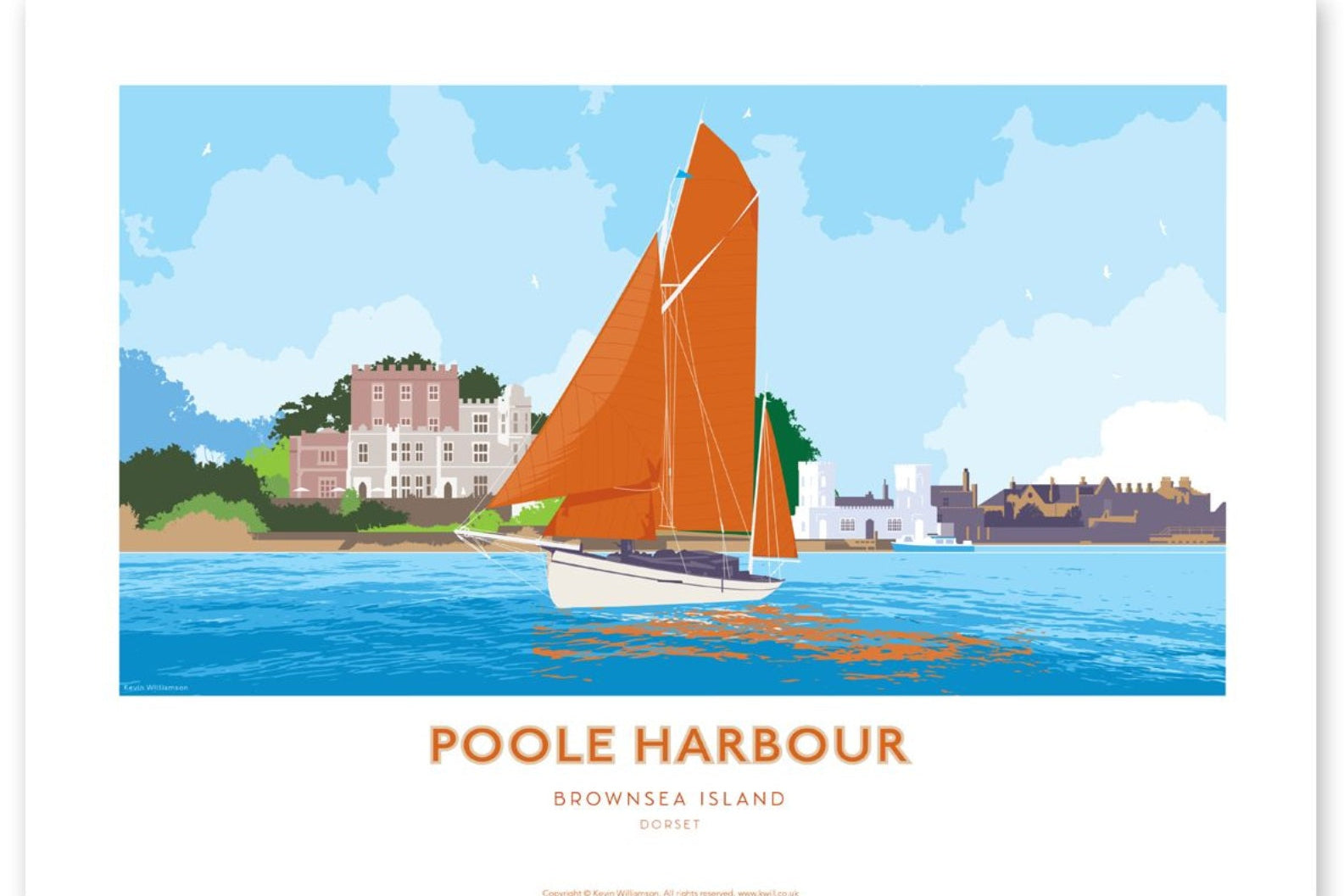 Poole Harbour A3 Print by Kevin Williamson