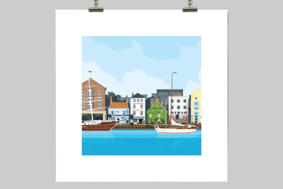 Poole Quay Greetings Card