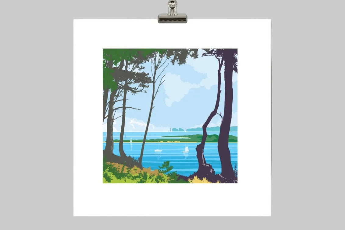 View from Brownsea Island Greetings Card