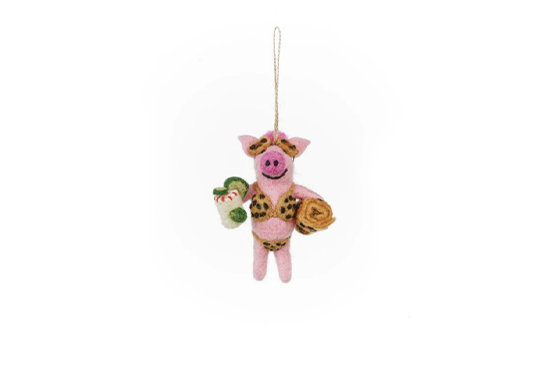 Felt So Good Handmade Babe Beach Piggy Hanging Decoration