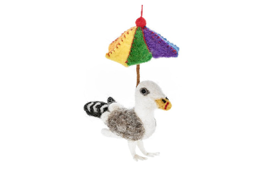 Felt So Good Handmade British Summer Seagull Hanging Decoration